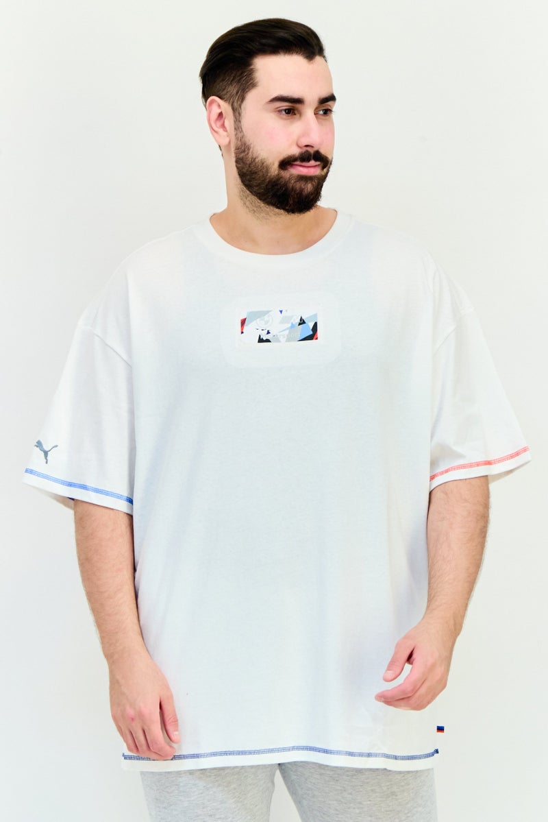 PUMA Puma x BMW Motorsport Men Sportswear Fit Short Sleeves Outdoor T-Shirt, White  - Image 1