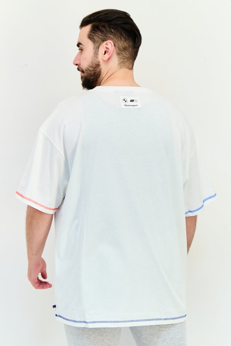 PUMA Puma x BMW Motorsport Men Sportswear Fit Short Sleeves Outdoor T-Shirt, White  - Image 3