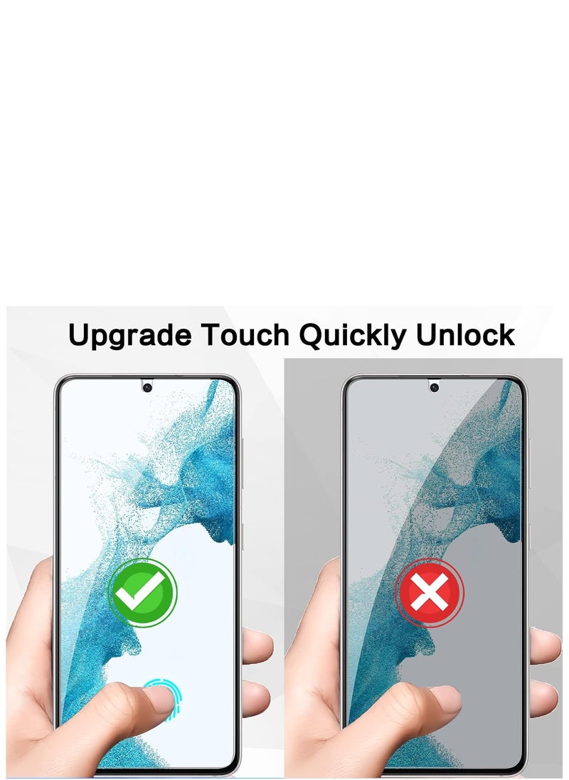 FARROBIZZ - [2 Pack] Designed for Samsung Galaxy S22 6.1” Privacy Screen Protector, [Support Fingerprint Unlock] Anti-Spy 9H Hardness Tempered Glass Film, Anti-Scratch Bubble Free with Easy Install Frame - Image 1