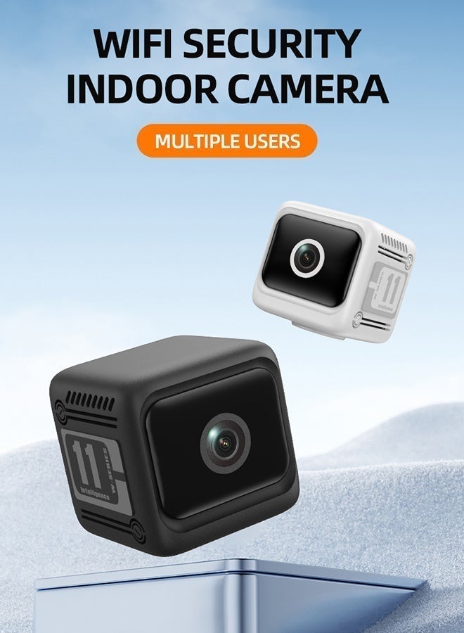 كاميرا مراقبة IP صغيرة لاسلكية عالية الدقة 1080 بكسل قابلة لإعادة الشحن بسعة 1600 مللي أمبير في الساعة، مع بطاقة 128 جيجابايت وكاميرا أمان منزلية مع كشف الحركة للأمن الداخلي للمنزل - Image 4