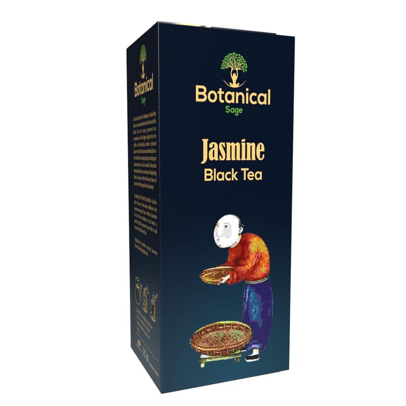 Botanical Sage- Jasmine Black Tea 15 Pyramid Teabags | Darjeeling Black Tea With Jasmine Flower | Selelcted | Luxury Tea - Image 1