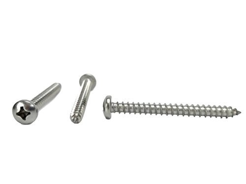 Chenango Supply #14 X 2-1/2" Stainless Phillips Pan Head Sheetmetal Screw (1/2" to 2-1/2" in Listing) 50 Sheet Metal Screws (#14 X 2-1/2") - Image 5