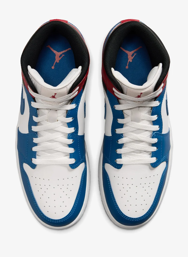 Jordan TRUE BLUE/SUMMIT WHITE-VARSITY RED-BLACK-CEMENT GREY Air Jordan 1 Mid for Men | Best Price UAE