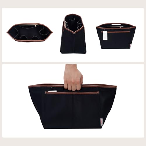 ZTUJO Premium Felt LongChamp Organizer Insert, Compatible with Longchamp Le Pliage Energy, Shoulder Bag, Top Handle, Xtra (Black, Small) - Image 2