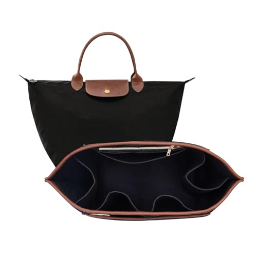 ZTUJO Premium Felt LongChamp Organizer Insert, Compatible with Longchamp Le Pliage Energy, Shoulder Bag, Top Handle, Xtra (Black, Small) - Image 1