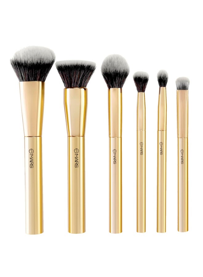 MARS Artist's Arsenal Makeup Brush Set for Professional Makeup | Eyeshadow Blending Brushes (3pcs) | Foundation, Blush, Powder and Foundation Brush (1pcs each) - Image 1