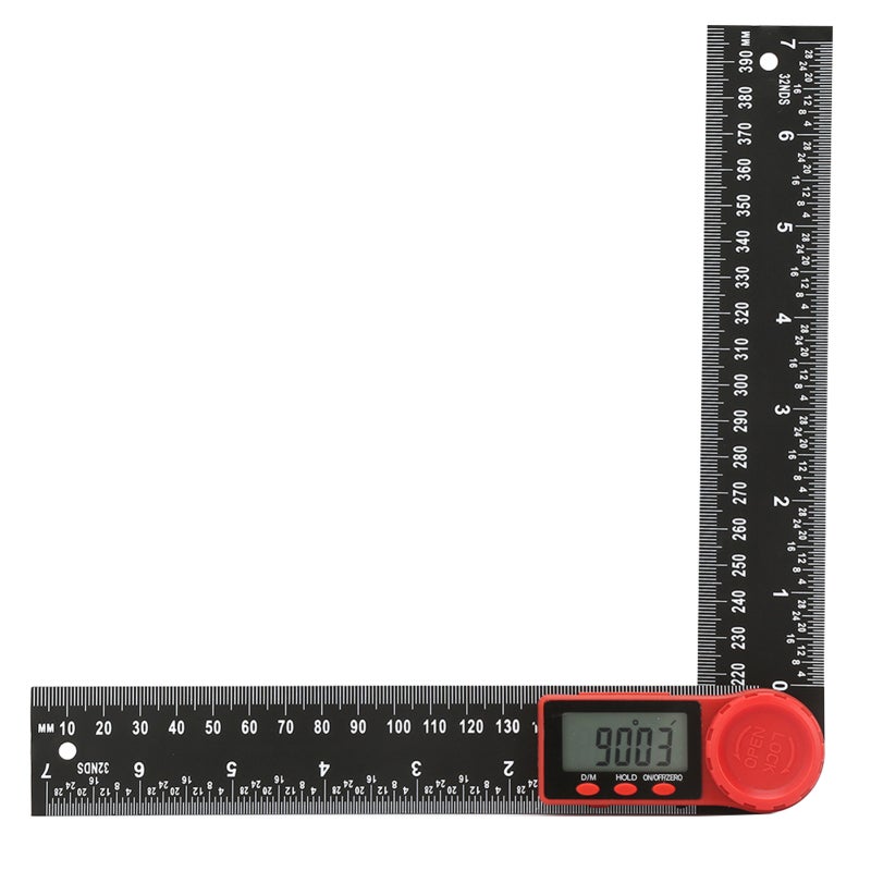 Plastic Digital Inclinometer 200mm 0.05 Resolution High Accuracy Angle Measuring Tool - Durable Stainless Steel 360 Degrees Inclinometer for Woodworking Building Decoration Home DIY Machining - Image 4