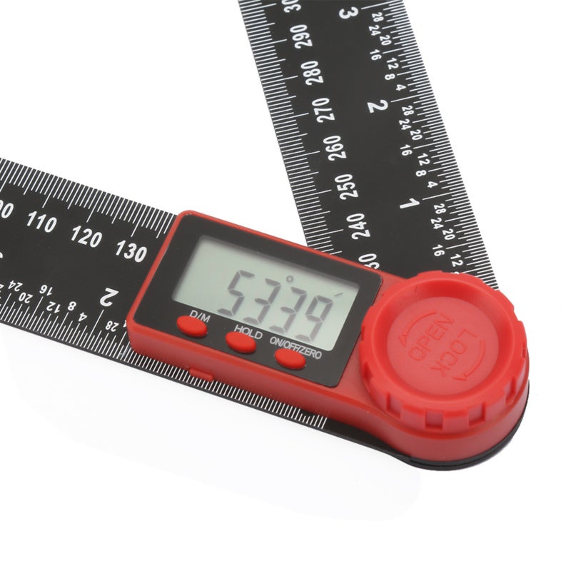 Plastic Digital Inclinometer 200mm 0.05 Resolution High Accuracy Angle Measuring Tool - Durable Stainless Steel 360 Degrees Inclinometer for Woodworking Building Decoration Home DIY Machining - Image 2
