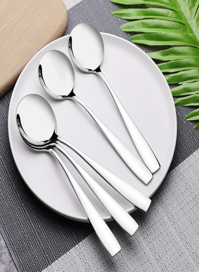 Kekow Soup Spoons, 12-Piece Stainless Steel Round Bouillon Spoon - Image 4