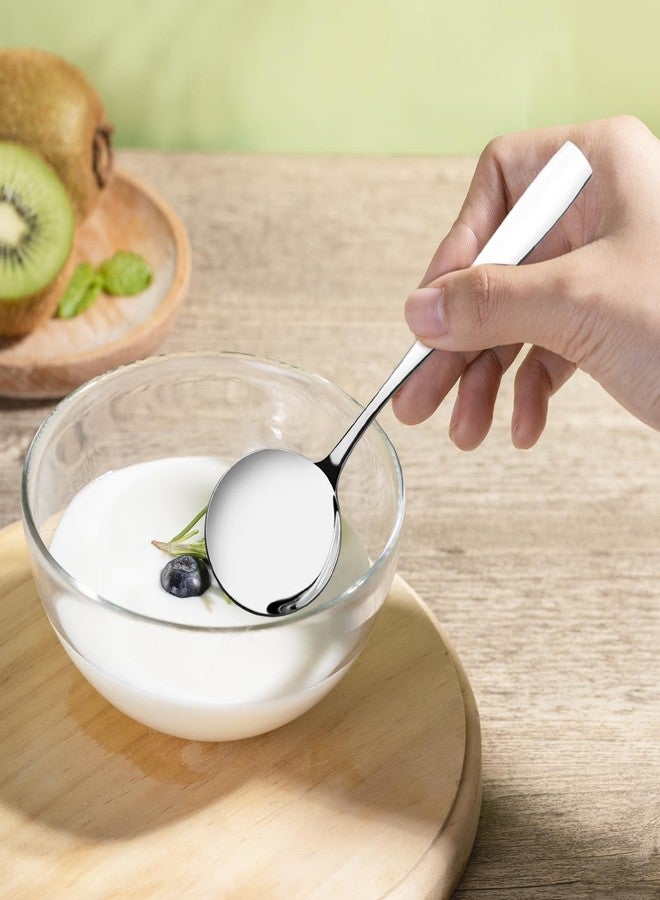 Kekow Soup Spoons, 12-Piece Stainless Steel Round Bouillon Spoon - Image 5