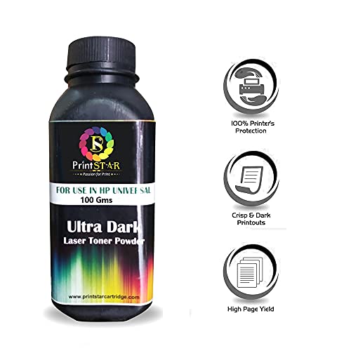 Print Star Ultra Dark Black Toner Powder Compatible with HP 12A 15A 49A 53A and Canon FX9 Toner Cartridges – Easy Refill Solution for LaserJet Printers – High-Yield Black Laser Toner Powder Pack of 10 - Image 2