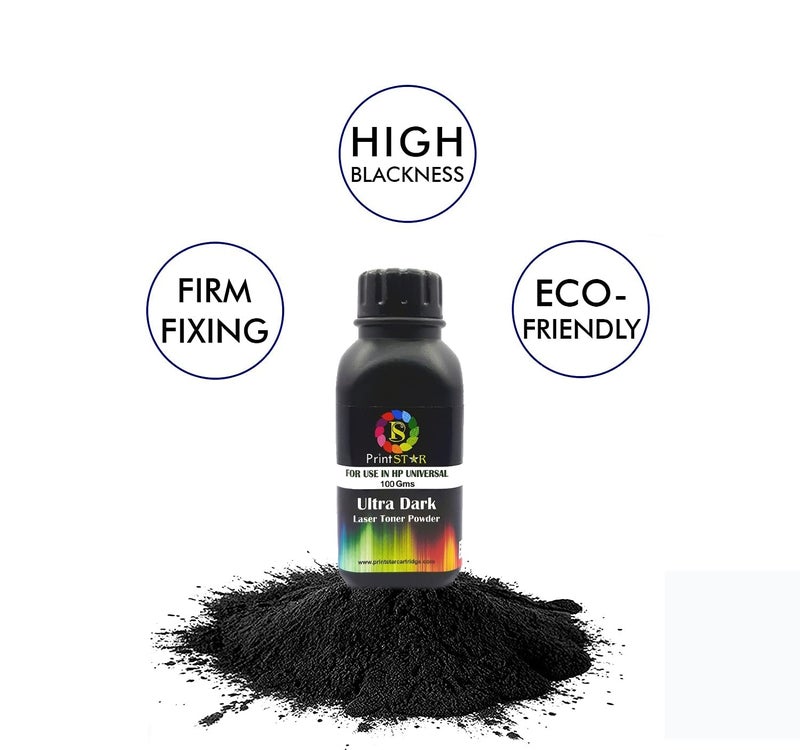 Print Star Ultra Dark Black Toner Powder Compatible with HP 12A 15A 49A 53A and Canon FX9 Toner Cartridges – Easy Refill Solution for LaserJet Printers – High-Yield Black Laser Toner Powder Pack of 10 - Image 5
