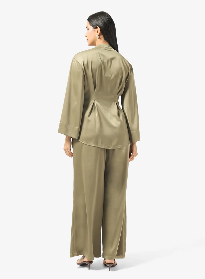 Khizana Longline Peplum Top & Pant Set