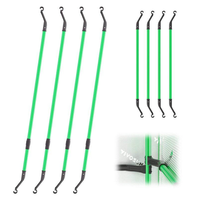 VIVOSUN VIVOSUN Grow Tent High CFM Kit Green Pole Range of 2448 Suitable for 2x2 3x3 4x2 and 4x4Grow Tent 4Pack 