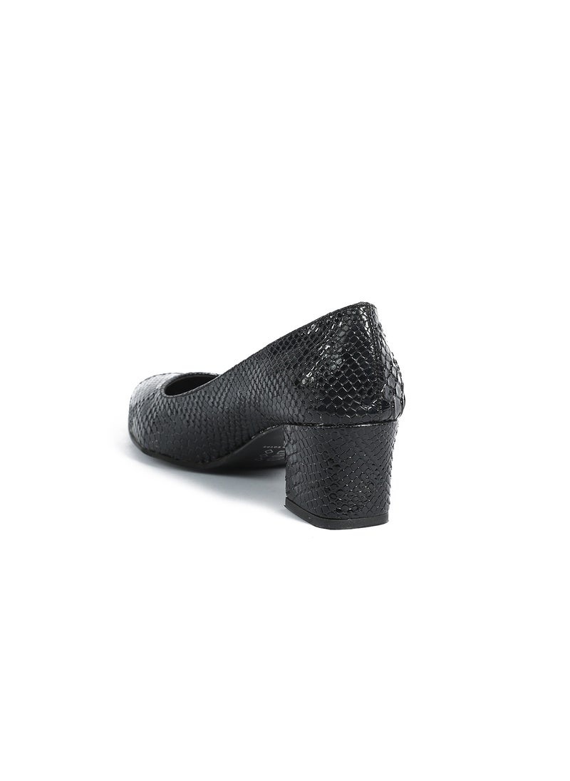 Zahwa Shoes Heeld Animal Print Crocodile Mat Texture Leather  - Image 5