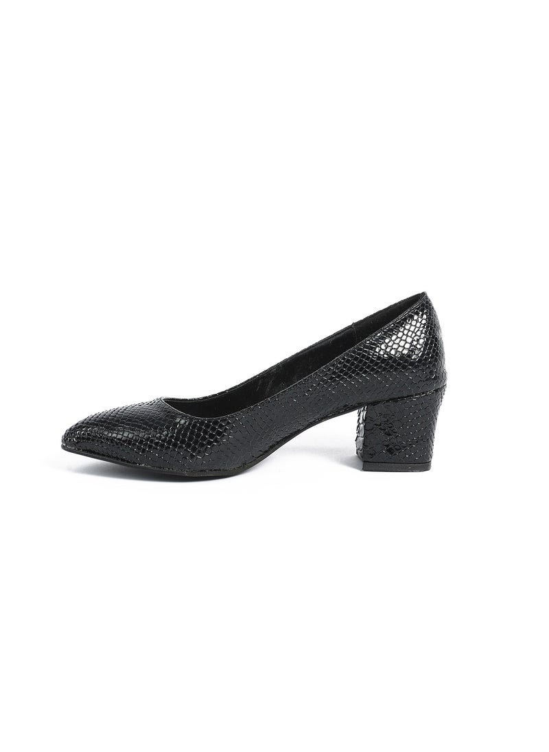 Zahwa Shoes Heeld Animal Print Crocodile Mat Texture Leather  - Image 2