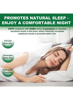 NEVISS 1Pack 5-HTP GABA Sleep Supplement Gummies - Melatonin Free Extra Strength 900mg Complex for Health Rest Cycle, Banana Extract, L-Theanine, L-Tryptophan, Omega-3-6-9 for Natural Zzz, Brain Relax, Vegan  - Image 4