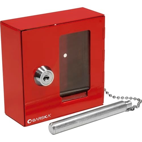 BARSKA Breakable Emergency Key Box w/ Attached Hammer - Image 1
