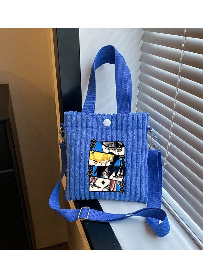 KUYING New Naruto Corduroy Crossbody Bag 