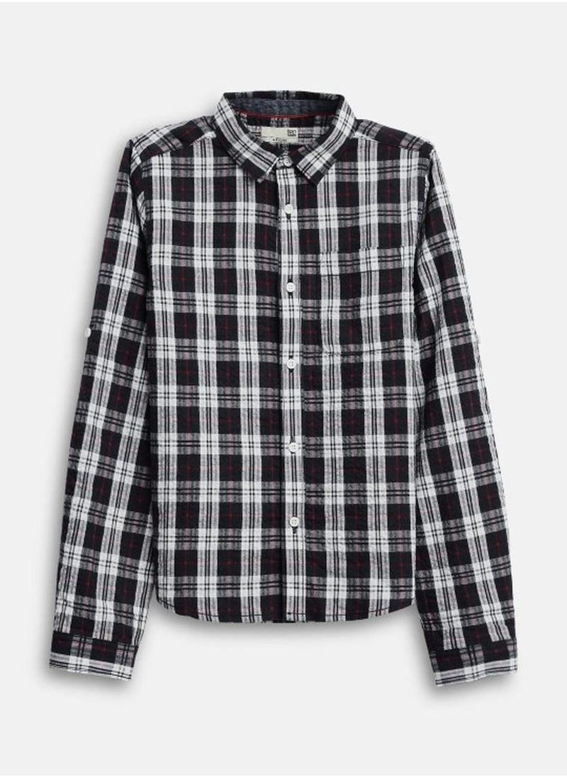 Bonkids Regular Long Sleeve Printed Multicolour Cotton Shirt For Boys 100 % Cotton  - Image 1