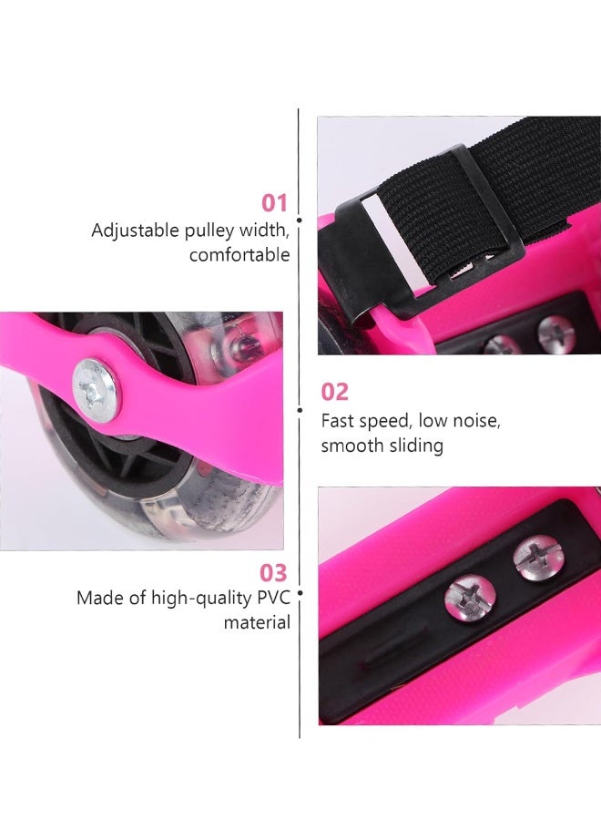 Djustable Boys and Girls Roller Skate Shoes Lights Outdoor Wheel Heel Shoes for Children Toy - Image 2