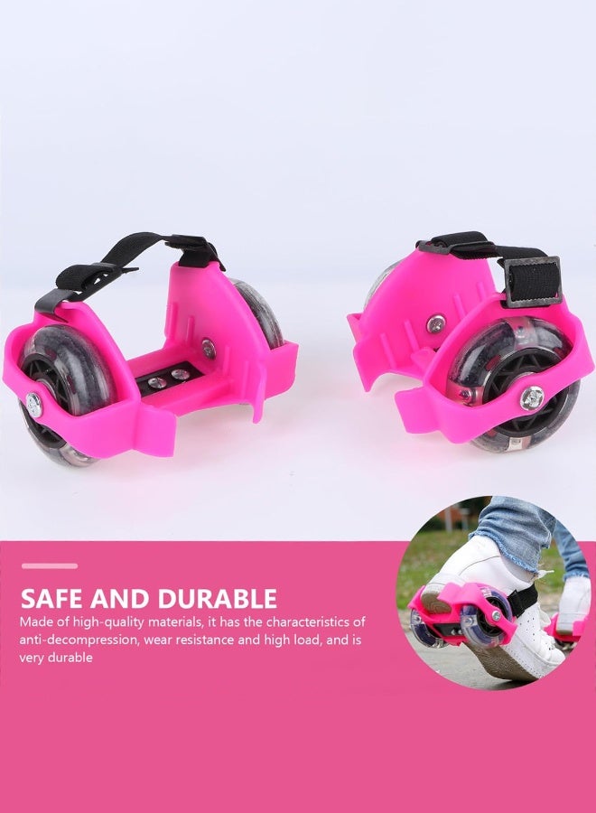 Djustable Boys and Girls Roller Skate Shoes Lights Outdoor Wheel Heel Shoes for Children Toy - Image 3