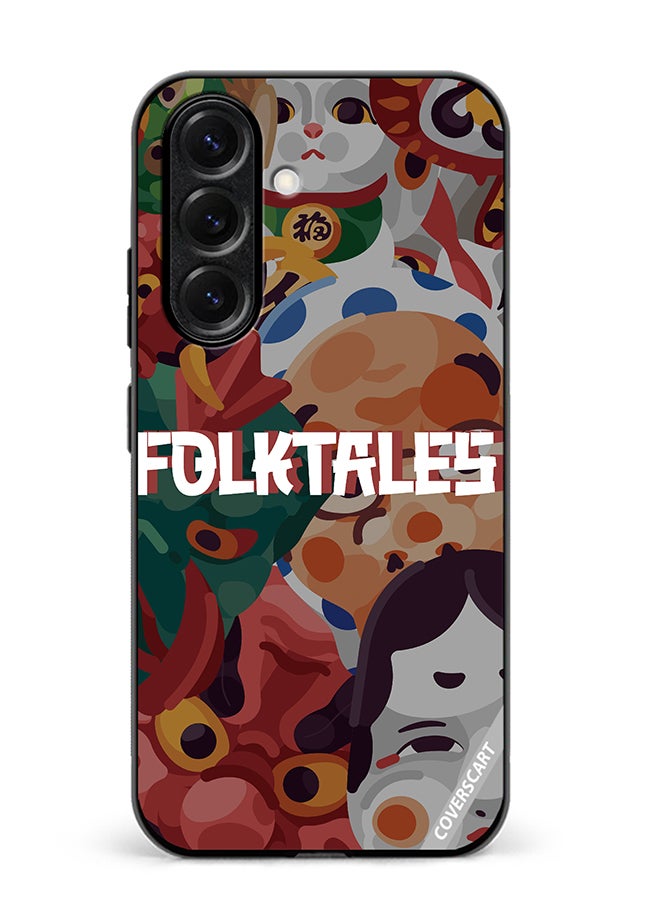 VR CREATIVE Protective Case Cover For Samsung Galaxy S25 Japanese Folk Tales Design Multicolour