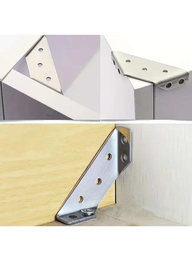 16 Pieces Stainless Steel Corner Brackets Heavy Duty Furniture Connectors for Wood Frame - Image 3