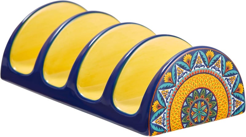 Bico Havana Ceramic Taco Holder, Taco Stand Rack Tray, Microwave and Dishwasher Safe - Image 1