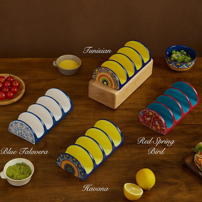 Bico Havana Ceramic Taco Holder, Taco Stand Rack Tray, Microwave and Dishwasher Safe - Image 5