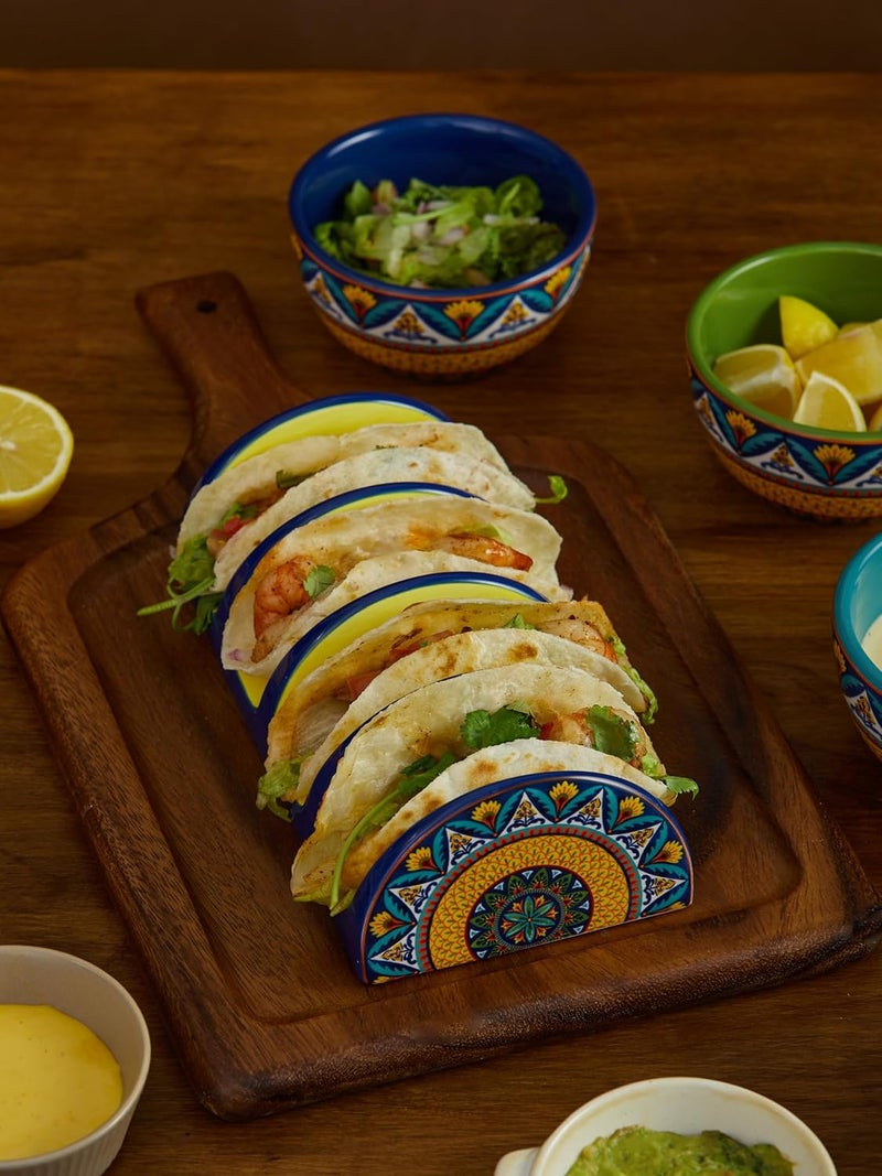 Bico Havana Ceramic Taco Holder, Taco Stand Rack Tray, Microwave and Dishwasher Safe - Image 4