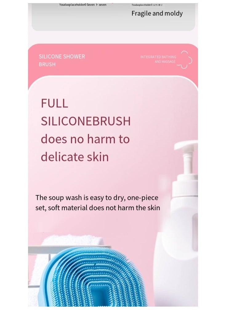 General Silicone body scrub, exfoliating shower scrub, shower body brush, effective shower exfoliation and gentle massage, good foam, non-slip handle  - Image 5