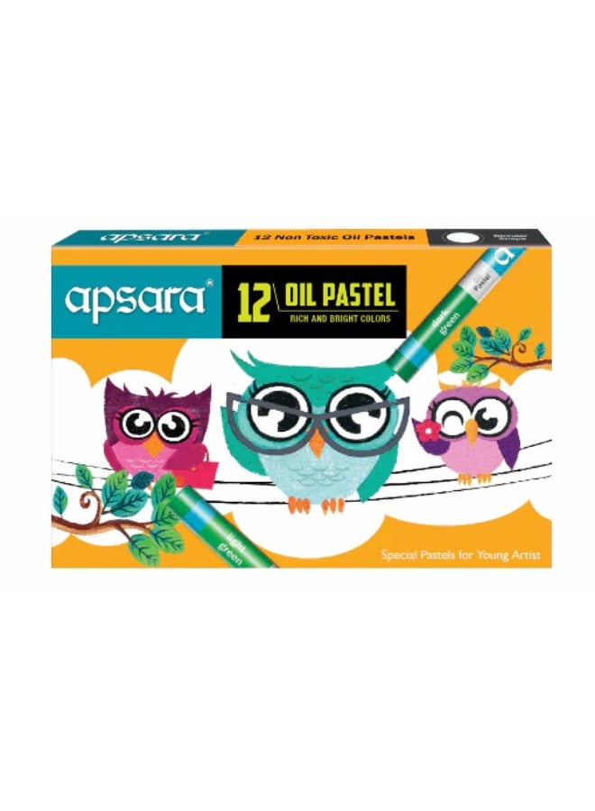 Apsara Oil Pastel color 12 shades