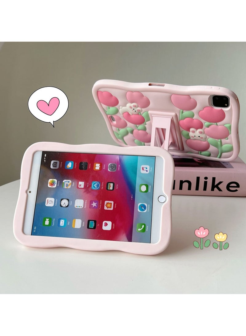 عام حافظة iPad الجيل العاشر 2022 بقياس 10.9 بوصة بتصميم كارتوني جذاب ثلاثي الأبعاد، ناعمة ومميزة، مع وظيفة قلم رصاص وقاعدة دوارة جذابة. - Image 5