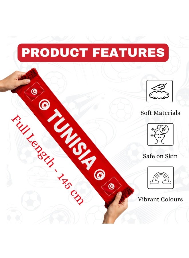 PRINTSHOP4ME Tunisia Sports Combo Pack of 4 | Flag Scarf Cap Wristband | Unisex Wear - Image 5
