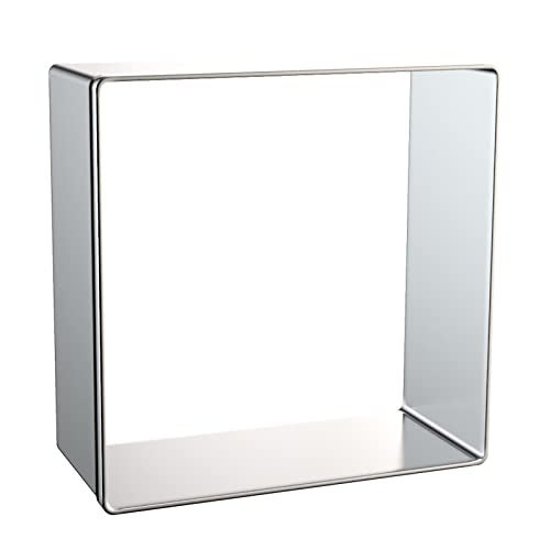 QAAQS Square Cookie Cutter Set Large - 5 Inch, 4 Inch, 3 Inch, 2 Inch - Geometric Frame Plaque Cookie Cutters Shapes Biscuit Molds - Stainless Steel - Image 4