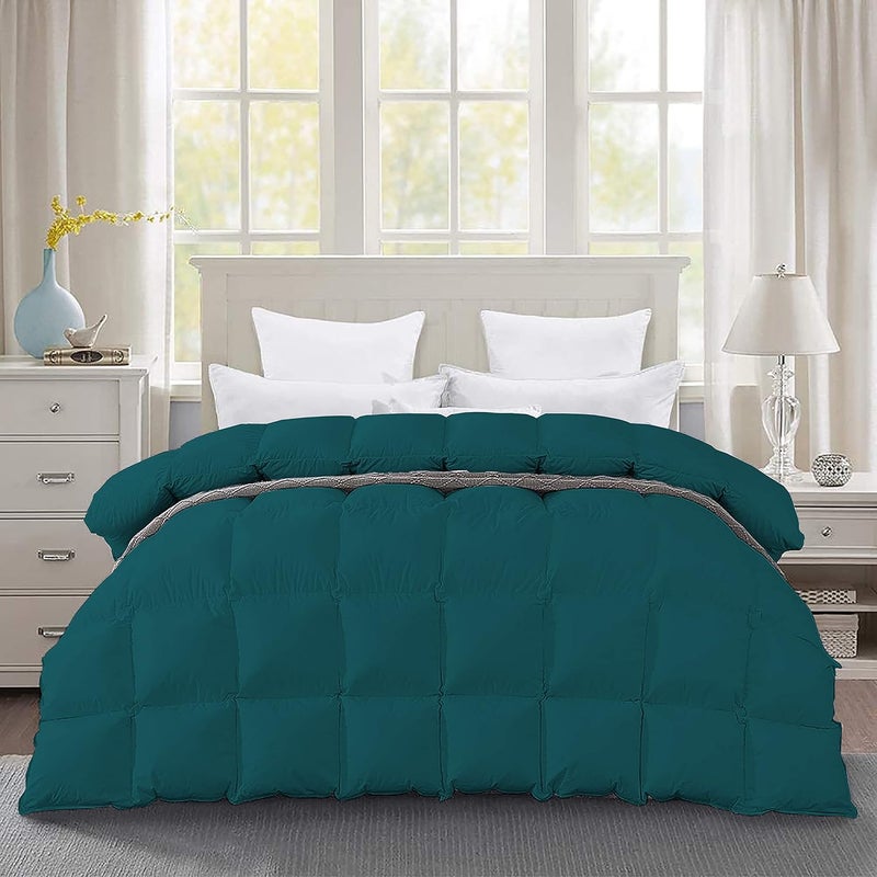 Filbert Premium 300 GSM Comforter Super Soft Fluffy Comforter 90 x 90 Inches228cm x 228cm Queen Size ComforterTeal