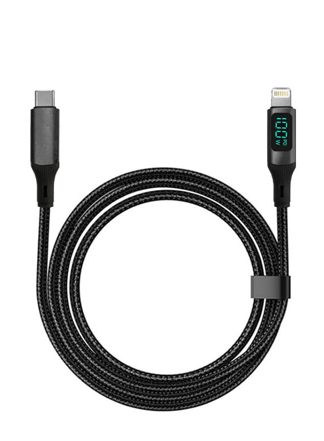 CATANES 2Packs USB-C to Lightning Magnetic Charging Cable with Display (1M) - Smart PD Fast Charge, Real-Time Power Monitoring, Detachable Design - Black - Image 5