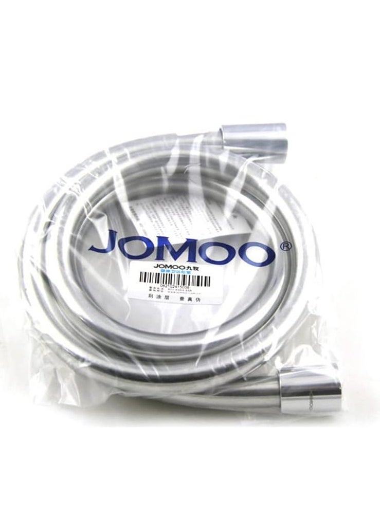 Jomoo - Shower Hose, 59 inch PVC Shower Hose for Handheld Shower Head Hose, Bidet Hose, Bathroom 150cm Shower Pipe, Silver - Image 1