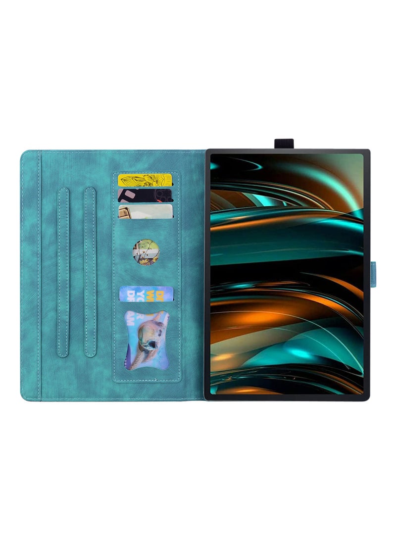 Case Compatible Lenovo Tab 10.1-inch (2025) TB311FU TB311XU, Embossed Folding Stand Case with Card Slot Shockproof Leather Flip Cover - Image 3