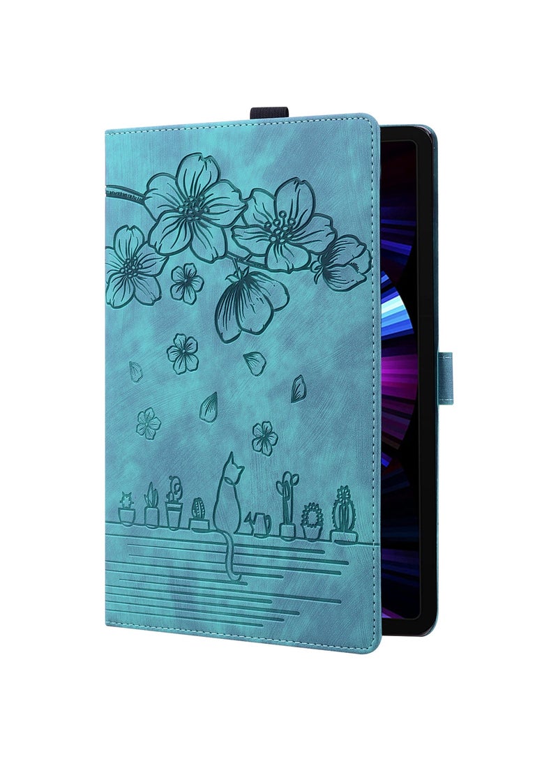 Case Compatible Lenovo Tab 10.1-inch (2025) TB311FU TB311XU, Embossed Folding Stand Case with Card Slot Shockproof Leather Flip Cover - Image 2