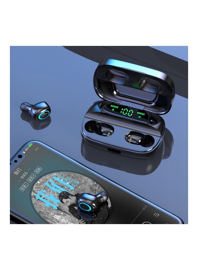 Mini TWS Bluetooth 5.0 Wireless Earphones Earbud with Digital Display Charge Box Black - Image 4