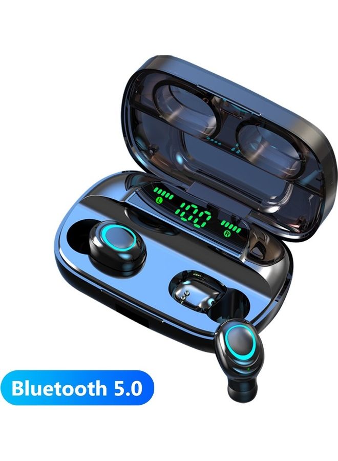 Mini TWS Bluetooth 5.0 Wireless Earphones Earbud with Digital Display Charge Box Black - Image 2