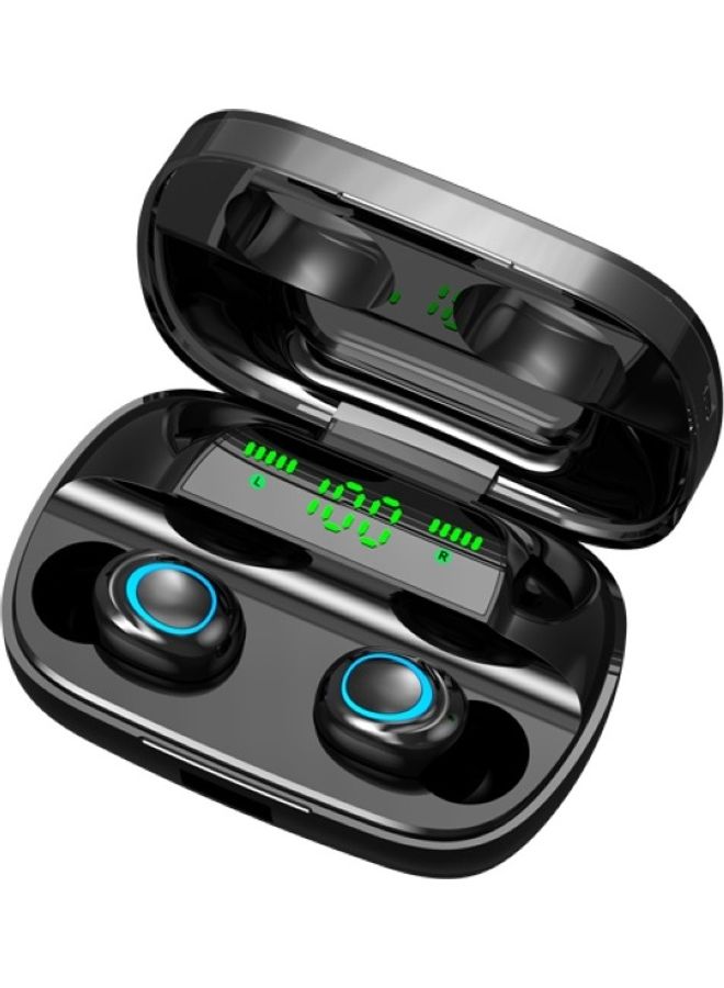 Mini TWS Bluetooth 5.0 Wireless Earphones Earbud with Digital Display Charge Box Black - Image 1