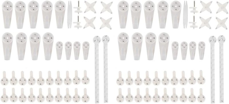 84 Pcs Photo Frame Hook White Hangers Picture Hangers White Easel Paint Easel for Canvas Painting Non-Trace Wall Picture Hook Oil Painting Frames Photo Hooks Plastic Set Dedicated - Image 1