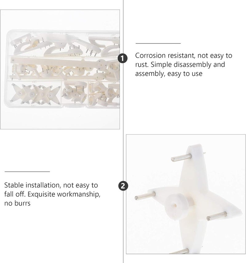 84 Pcs Photo Frame Hook White Hangers Picture Hangers White Easel Paint Easel for Canvas Painting Non-Trace Wall Picture Hook Oil Painting Frames Photo Hooks Plastic Set Dedicated - Image 3