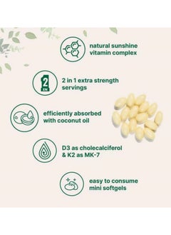 Micro Ingredients Vitamin D3 10000 IU + K2 MK-7 200 mcg, 180 Softgels with Virgin Coconut Oil, 2-in-1 Formula for Calcium Absorption, Bone, Immune & Heart Health, Easy to Swallow  - Image 3
