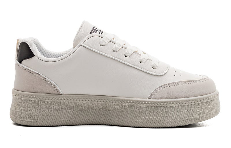 RENBEN Slip Resistant Abrasion Resistant Low top Skateboard Shoes Unisex Beige Black - Image 2