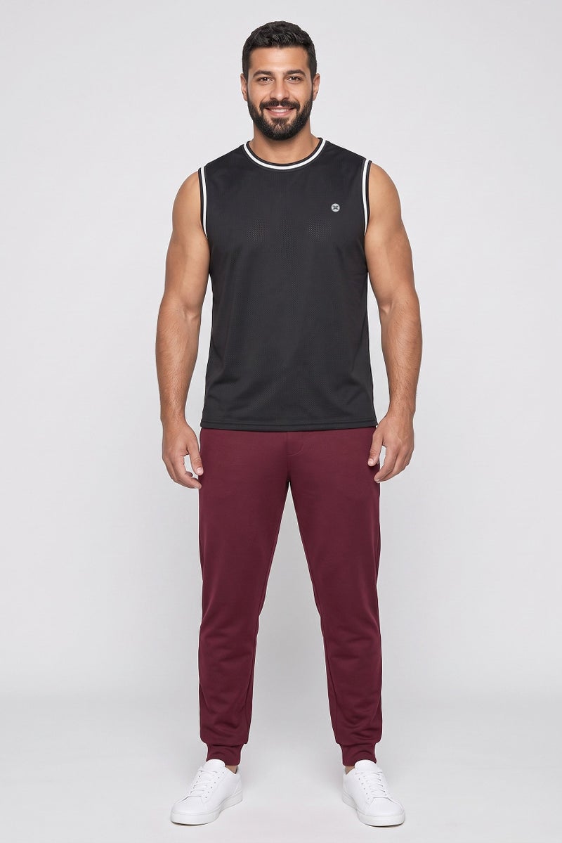 RBX Men Sportswear Fit Sleeveless Basketball Vest, Black - Image 2