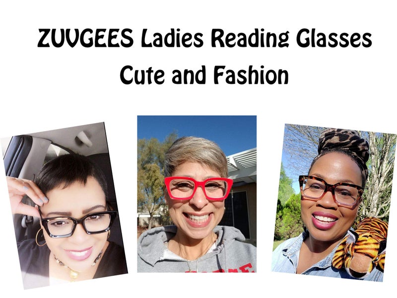 ZUVGEES إطارات نظارات القراءة الكبيرة ذات الطراز الرجعي ZUVGEES مربعة الشكل عدسات كبيرة 50 مم (أسود، 1.50) - Image 2